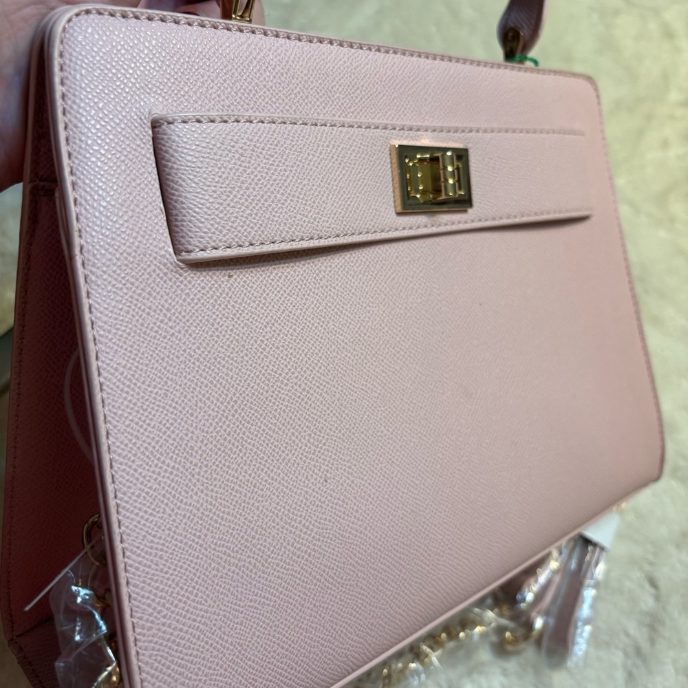 NWT Grossi New York Crossbody Bag Barbie Pink Faux Leather Gold Hardware NEW - Picture 4 of 15